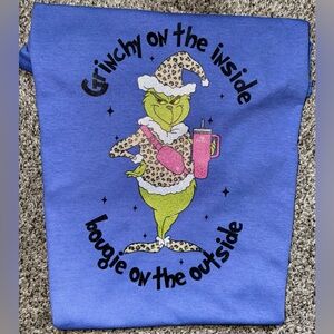 Glittery grinch tee